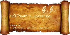 Gáspár Jozefina névjegykártya